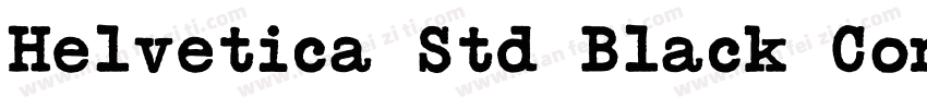 Helvetica Std Black Conde字体转换
